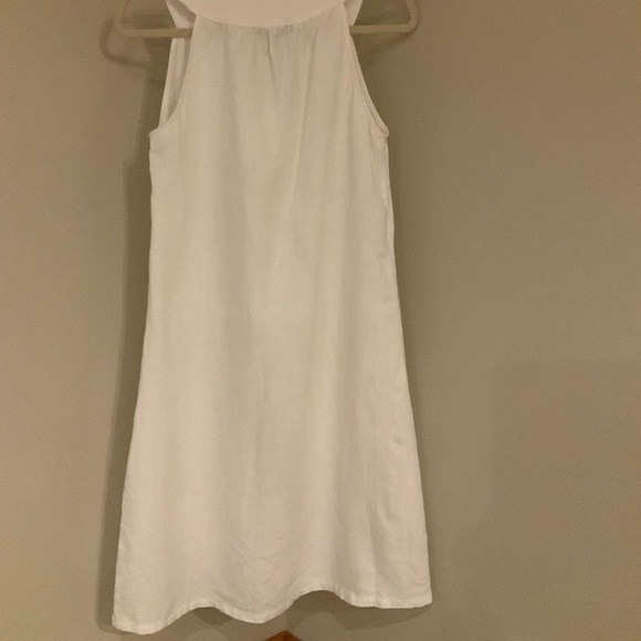 Tommy Bahama White S Linen Sheath Dress Coastal Cottagecore Minimalist Classic - Picture 8 of 9